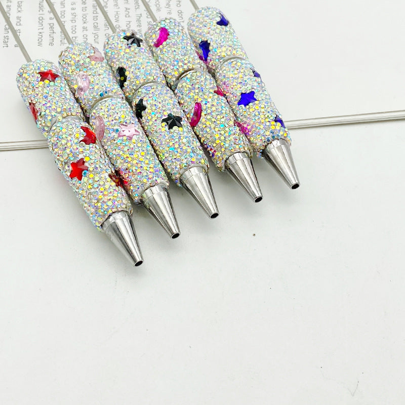Wholesale DIY moon full diamond bead pen colorful